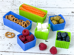 Yumbox blue/green silikonesæt (6-pack)